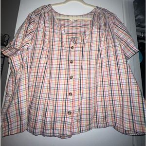 Ana button down shirt cropped